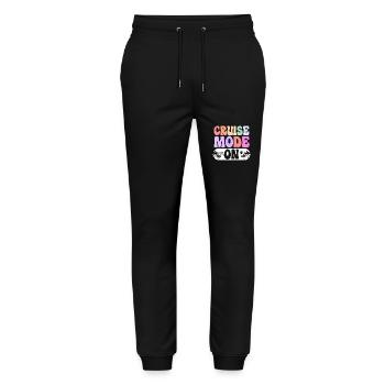 Cruise Cruise Ship - Stanley/Stella Mover Unisex Organic Jogging Trousers - black - Front - Marisol (170cm) & Nik (191cm)