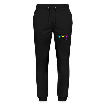 Cocktail Summer Beach Holidays - Stanley/Stella Mover Unisex Organic Jogging Trousers - black - Front - Marisol (170cm) & Nik (191cm)