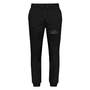 Witzige Denglisch Sprüche Waschechter Deutscher - Stanley/Stella Unisex Bio Jogginghose Mover  - Schwarz - Vorne - Marisol (170cm) & Nik (191cm)