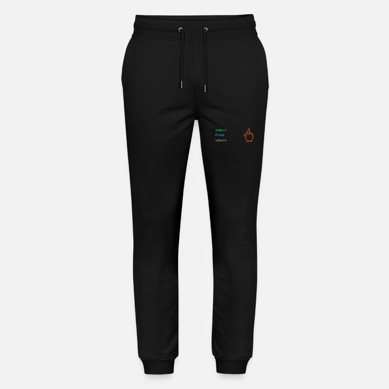 Funny SQL Query : un doigt d’honneur 8 bits pour les geeks Pantalon de jogging bio MOVER Stanley/Stella unisexe