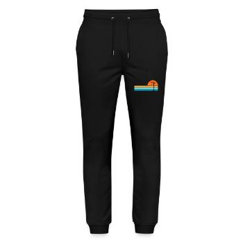 Kranführer Kran - Stanley/Stella Unisex Bio Jogginghose Mover  - Schwarz - Vorne - Marisol (170cm) & Nik (191cm)