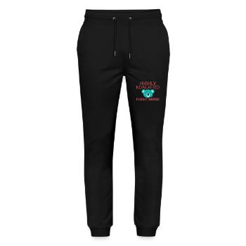 Flight Nurse Koalafied Luftrettung - Stanley/Stella Unisex Bio Jogginghose Mover  - Schwarz - Vorne - Marisol (170cm) & Nik (191cm)
