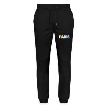 Gay Pride Paris Frankreich - Stanley/Stella Unisex Bio Jogginghose Mover  - Schwarz - Vorne - Marisol (170cm) & Nik (191cm)