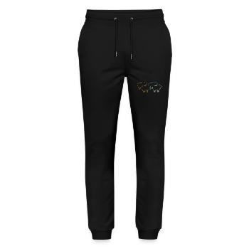 Schäfer Schaf - Stanley/Stella Unisex Bio Jogginghose Mover  - Schwarz - Vorne - Marisol (170cm) & Nik (191cm)