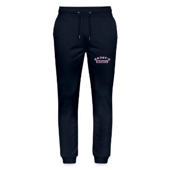 Daddy's favorite pink - Stanley/Stella Mover Unisex Organic Jogging Trousers - navy - Front - Marisol (170cm) & Nik (191cm)