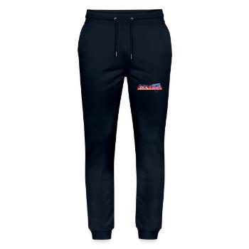 Musique Classique & Nostalgique Anniversaire - Vintage - Pantalon de jogging bio MOVER Stanley/Stella unisexe - marine - Devant - Marisol (170cm) & Nik (191cm)