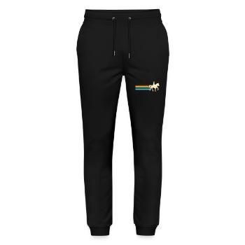 Reiten Pferde - Stanley/Stella Unisex Bio Jogginghose Mover  - Schwarz - Vorne - Marisol (170cm) & Nik (191cm)