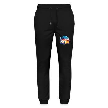 Einfach nur Sommer, Sonne und Strand - Stanley/Stella Unisex Bio Jogginghose Mover  - Schwarz - Vorne - Marisol (170cm) & Nik (191cm)