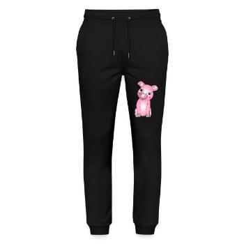 Süßes Schweinchen - Stanley/Stella Unisex Bio Jogginghose Mover  - Schwarz - Vorne - Marisol (170cm) & Nik (191cm)