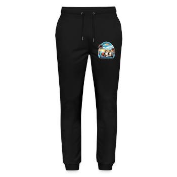 Cats by the sea - Stanley/Stella Mover Unisex Organic Jogging Trousers - black - Front - Marisol (170cm) & Nik (191cm)