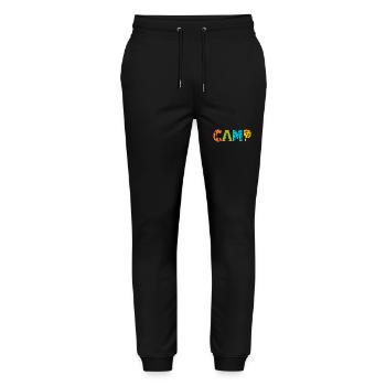 Camping Camper Camping Nature Temps De Repos Vacances - Pantalon de jogging bio MOVER Stanley/Stella unisexe - noir - Devant - Marisol (170cm) & Nik (191cm)