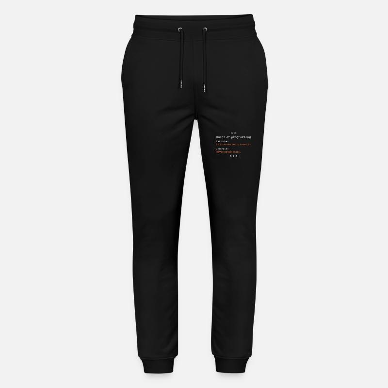 Regeln der Programmierung - Stanley/Stella Unisex Bio Jogginghose Mover  - Schwarz