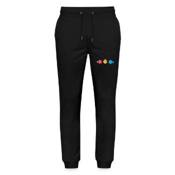Süßigkeiten - Stanley/Stella Unisex Bio Jogginghose Mover  - Schwarz - Vorne - Marisol (170cm) & Nik (191cm)