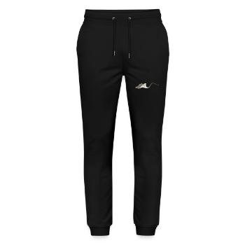 Meerestiere - Stanley/Stella Unisex Bio Jogginghose Mover  - Schwarz - Vorne - Marisol (170cm) & Nik (191cm)
