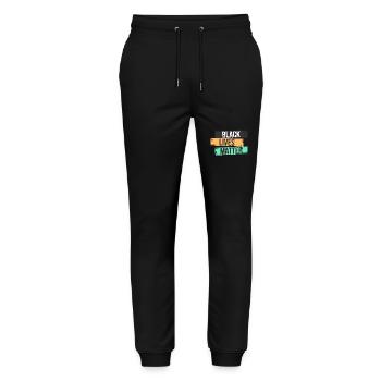 Black Lives Matter - Stanley/Stella Mover Unisex Organic Jogging Trousers - black - Front - Marisol (170cm) & Nik (191cm)