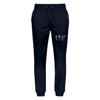 Glaube Hoffnung Liebe - Stanley/Stella Unisex Bio Jogginghose Mover  - Navy - Vorne - Marisol (170cm) & Nik (191cm)