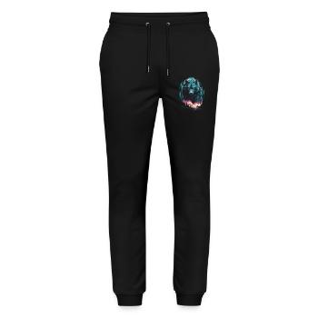 wolf, nature, animal, nordic, fantasy - Stanley/Stella Mover Unisex Organic Jogging Trousers - black - Front - Marisol (170cm) & Nik (191cm)