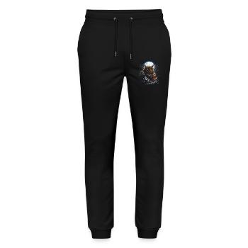 Owl Fantasy Japanese Mythology Magical - Stanley/Stella Mover Unisex Organic Jogging Trousers - black - Front - Marisol (170cm) & Nik (191cm)