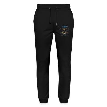 Steampunk Mechanische Eule Viktorianisch Vogel - Stanley/Stella Unisex Bio Jogginghose Mover  - Schwarz - Vorne - Marisol (170cm) & Nik (191cm)