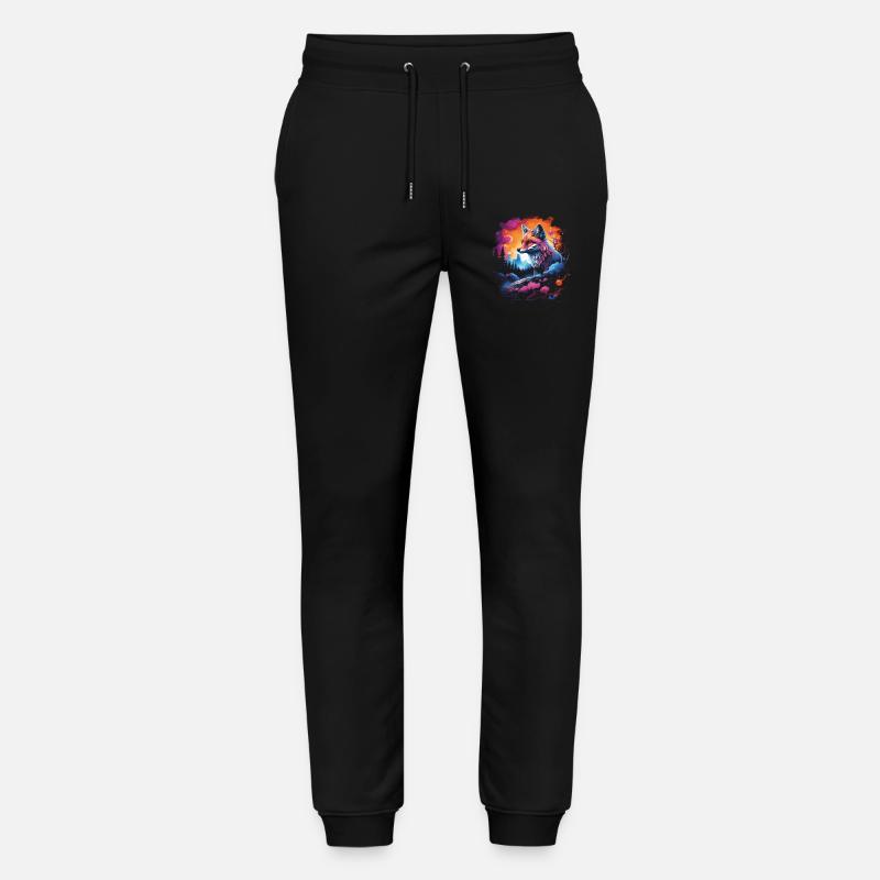 Fantasy Artwork Fuchs Füchse - Stanley/Stella Unisex Bio Jogginghose Mover  - Schwarz
