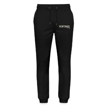 Jahrgang 1991 Original 1991 Retro 1991 Geschenk 1991 - Stanley/Stella Unisex Bio Jogginghose Mover  - Schwarz - Vorne - Marisol (170cm) & Nik (191cm)