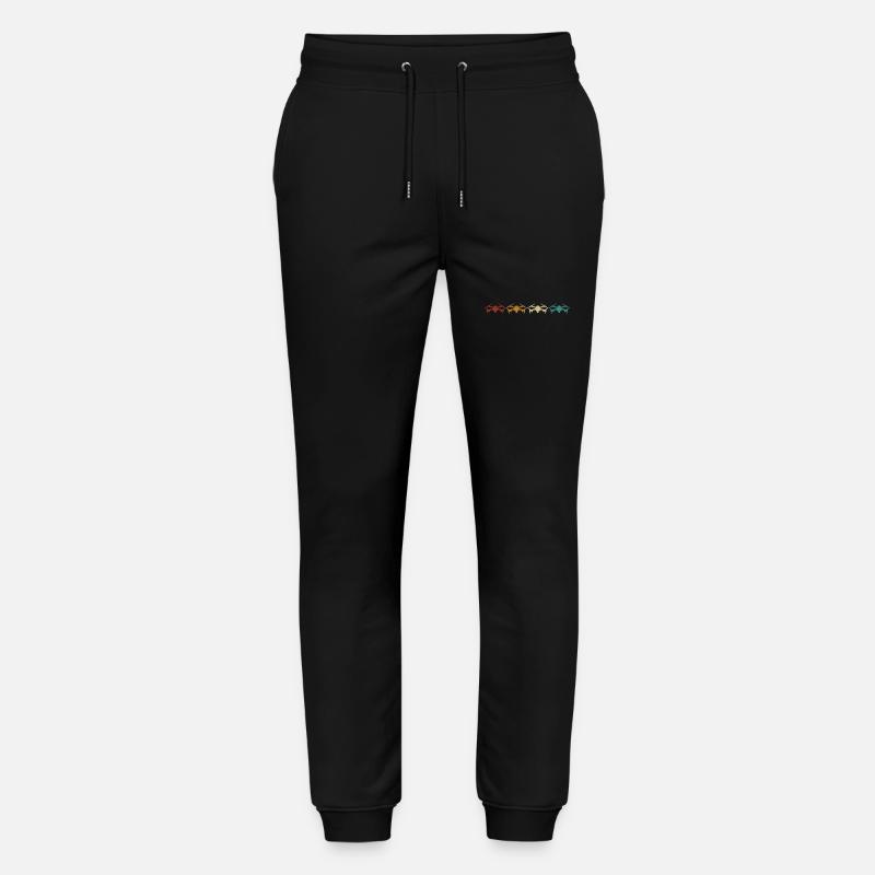 Retro Drones Drone Drones Quadcopter - Stanley/Stella Mover Unisex Organic Jogging Trousers - black