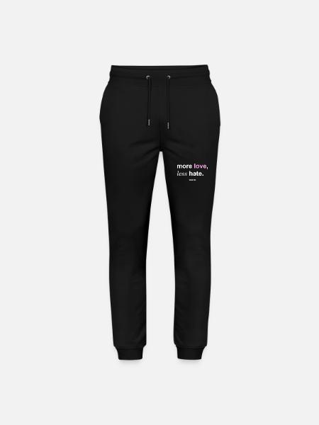 Love Quote T-Shirt - Stanley/Stella Mover Unisex Organic Jogging Trousers - black