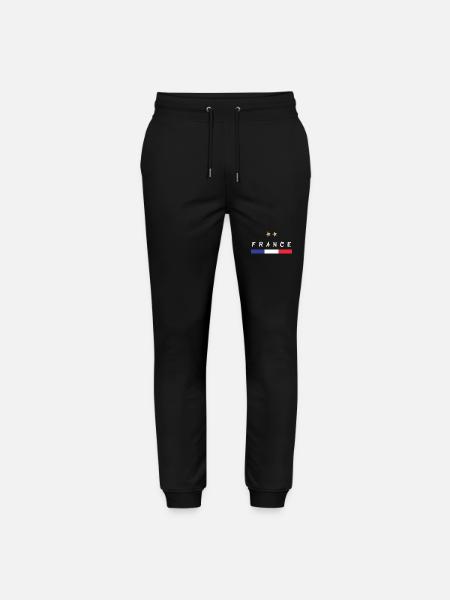 France Soccer Shirt Football Fan French Flag - Stanley/Stella Mover Unisex Organic Jogging Trousers - black
