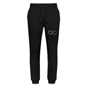 Autism Brain Autistic Asperger's Neurodiversity - Stanley/Stella Mover Unisex Organic Jogging Trousers - black - Front - Marisol (170cm) & Nik (191cm)