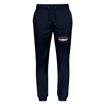 Austria T-Shirt: Culture, Waltz - Stanley/Stella Mover Unisex Organic Jogging Trousers - navy - Front - Marisol (170cm) & Nik (191cm)