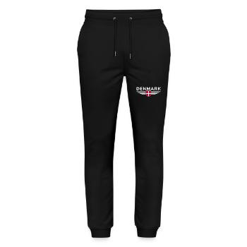 I Love Denmark, Design Outfit T Shirt - Stanley/Stella Mover Unisex Organic Jogging Trousers - black - Front - Marisol (170cm) & Nik (191cm)