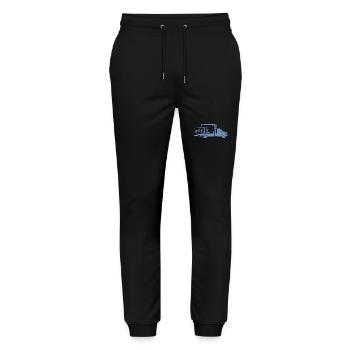 Abschlepper Evolution Silhouette Minimalistisch - Stanley/Stella Unisex Bio Jogginghose Mover  - Schwarz - Vorne - Marisol (170cm) & Nik (191cm)