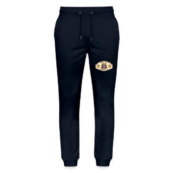 Genehmigt von Mustache Man - Stanley/Stella Unisex Bio Jogginghose Mover  - Navy - Vorne - Marisol (170cm) & Nik (191cm)