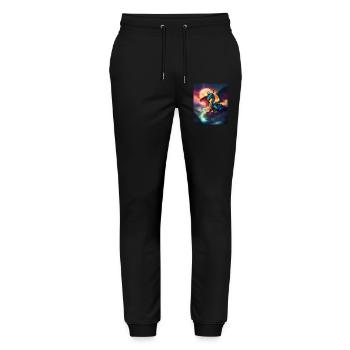 Magical dragon - Stanley/Stella Mover Unisex Organic Jogging Trousers - black - Front - Marisol (170cm) & Nik (191cm)