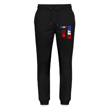 drapeau france cadeau, cadeau france drapeau - Pantalon de jogging bio MOVER Stanley/Stella unisexe - noir - Devant - Marisol (170cm) & Nik (191cm)