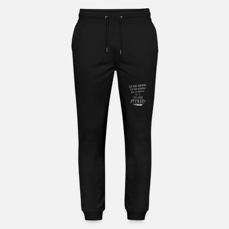 Ich habe Pferde - Stanley/Stella Unisex Bio Jogginghose Mover  - Schwarz