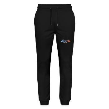 Heartbeat Hockey Heart beat ECG - Stanley/Stella Mover Unisex Organic Jogging Trousers - black - Front - Marisol (170cm) & Nik (191cm)