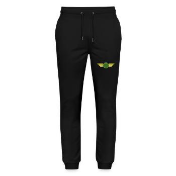 J’aime Adygea, T-shirt design de style élégance - Pantalon de jogging bio MOVER Stanley/Stella unisexe - noir - Devant - Marisol (170cm) & Nik (191cm)