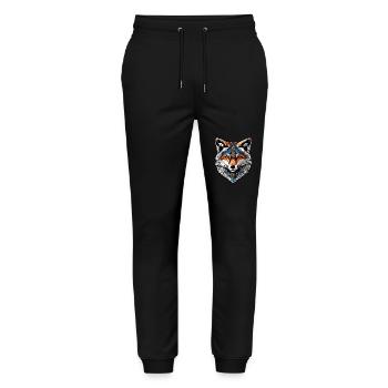 The head of a beautiful fox - Stanley/Stella Mover Unisex Organic Jogging Trousers - black - Front - Marisol (170cm) & Nik (191cm)