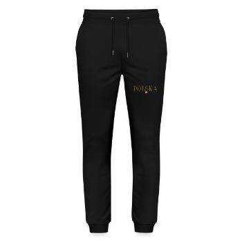 J’aime la Pologne, T-shirt design de style élégance - Pantalon de jogging bio MOVER Stanley/Stella unisexe - noir - Devant - Marisol (170cm) & Nik (191cm)