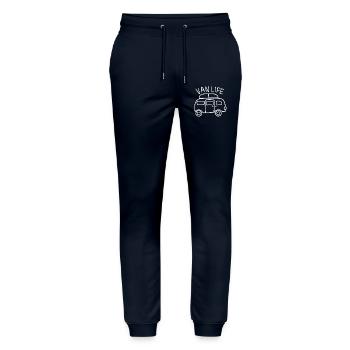 Freiheit und Abenteuer: Camping Leben - Stanley/Stella Unisex Bio Jogginghose Mover  - Navy - Vorne - Marisol (170cm) & Nik (191cm)