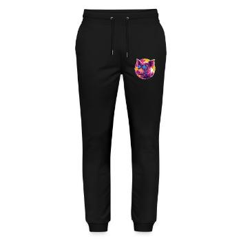Cool pig with sunglasses - Stanley/Stella Mover Unisex Organic Jogging Trousers - black - Front - Marisol (170cm) & Nik (191cm)
