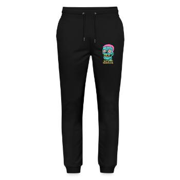 Was für eine Überraschung – Zombie-Reaktion - Stanley/Stella Unisex Bio Jogginghose Mover  - Schwarz - Vorne - Marisol (170cm) & Nik (191cm)