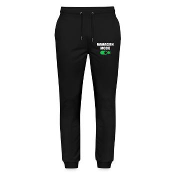 Ramadan Mode On - Stanley/Stella Mover Unisex Organic Jogging Trousers - black - Front - Marisol (170cm) & Nik (191cm)
