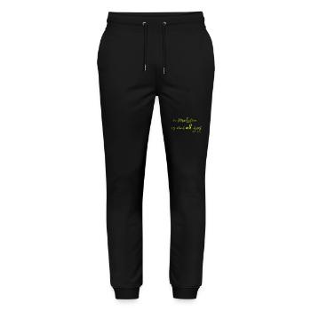 The Revolution is about all of us - Stanley/Stella Unisex Bio Jogginghose Mover  - Schwarz - Vorne - Marisol (170cm) & Nik (191cm)