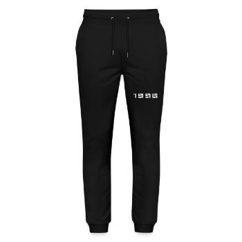 Year of Birth Birthday Born In - Made in 1996 - Stanley/Stella Mover Unisex Organic Jogging Trousers - black - Front - Marisol (170cm) & Nik (191cm)