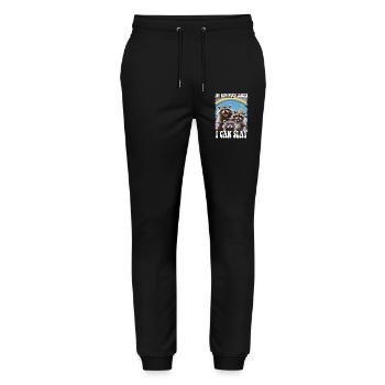 Je ne sais pas combien de temps encore je peux tuer un raton laveur mème drôle - Pantalon de jogging bio MOVER Stanley/Stella unisexe - noir - Devant - Marisol (170cm) & Nik (191cm)