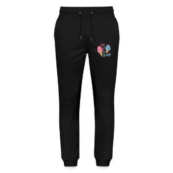 I've Got the Scoop Gender Reveal Ice cream Themed - Stanley/Stella Mover Unisex Organic Jogging Trousers - black - Front - Marisol (170cm) & Nik (191cm)