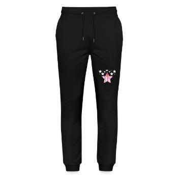 United Stars (US) - Pantalon de jogging bio MOVER Stanley/Stella unisexe - noir - Devant - Marisol (170cm) & Nik (191cm)