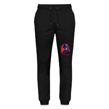 Investigativer Bericht eines -Film-Noir Detektiv - Stanley/Stella Unisex Bio Jogginghose Mover  - Schwarz - Vorne - Marisol (170cm) & Nik (191cm)
